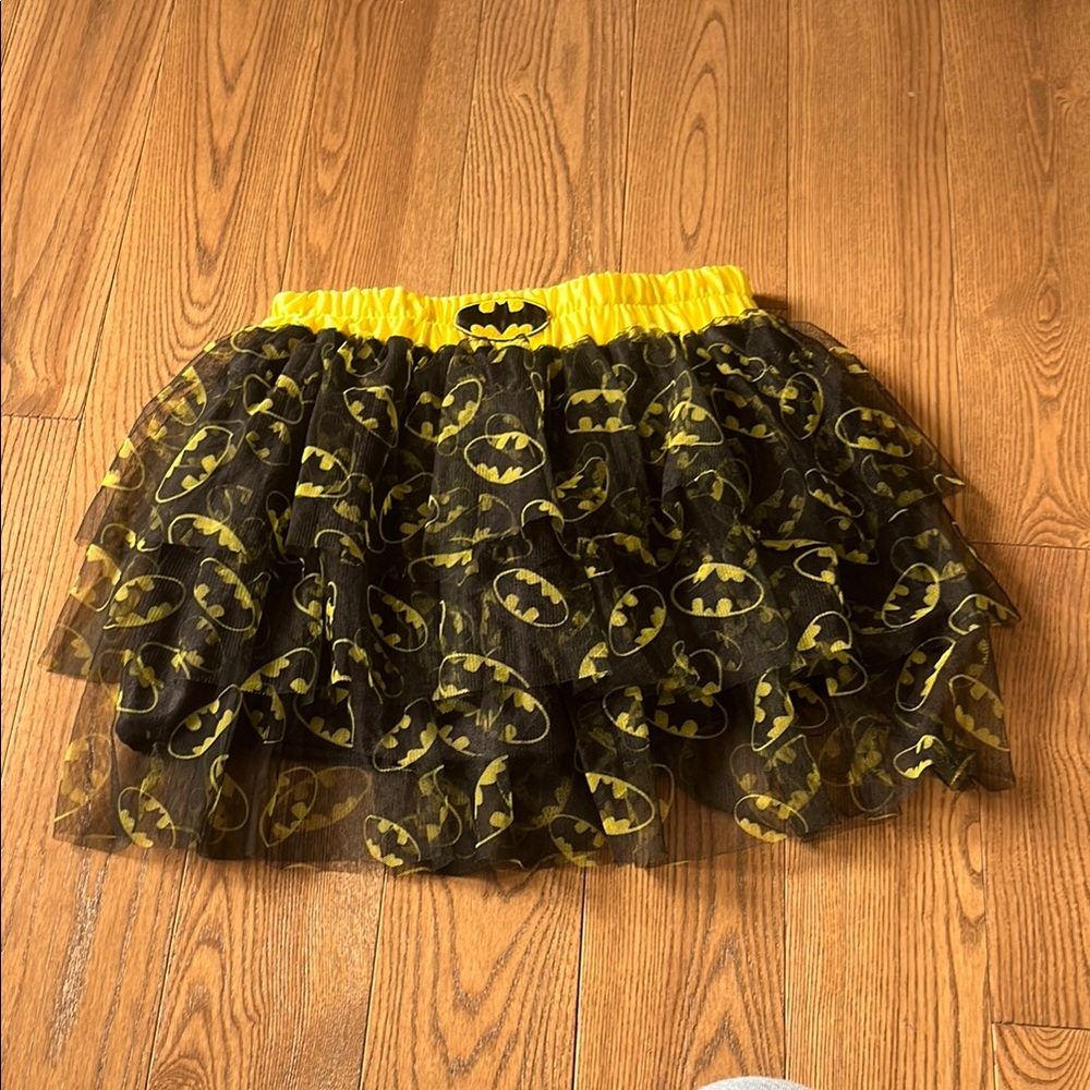 Undergirl Batman Black and Yellow Ruffled Mini Skirt